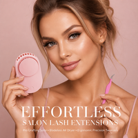 Kit complet d'accessoires pour extensions de cils, 14 pièces, poste de travail professionnel pour l'application, le séchage et le coiffage