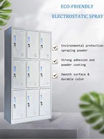 Armoire de rangement métallique extensible avec serrure à clé, design moderne, pour usage commercial, chambre, atelier, salle de sport, dortoir, école, extérieur, etc.
