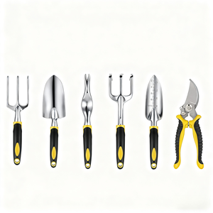 7 mảnh Ergonomic có thể gập lại vườn công cụ kit bao gồm weeder Rake xẻng trowel và nhiều hơn nữa cho nhà và thương mại sử dụng nhanh chóng vận chuyển - Product Image 1