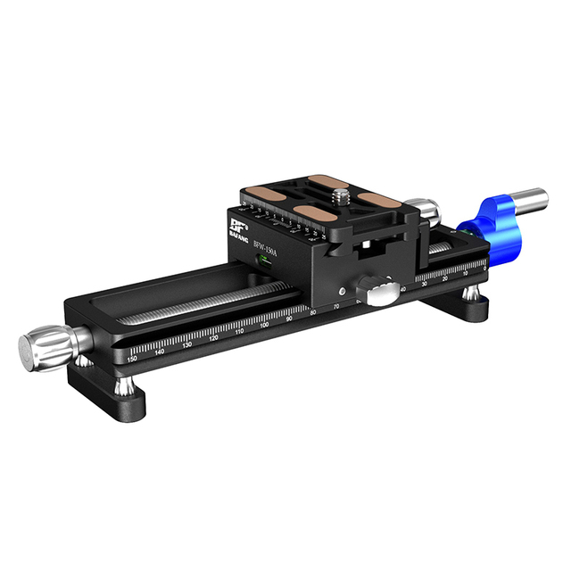 BFW-150 Macro Focusing Rail Photography Camera Rail Slider Video Record Track Desktop Shooting for DSLR Camera