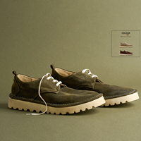 Vente en gros de baskets rétro japonaises pour hommes, fabriquées à la main, semelle épaisse, respirantes, en cuir de vachette pleine fleur, chaussures de skate décontractées