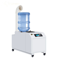Humidificador Ultrasónico de Aire para Habitaciones, 10 Cabezales, Nebulizador Metálico, Capacidad de Humidificación de 3L, para Granjas, Humidificador Ultrasónico para Cultivo de Hongos