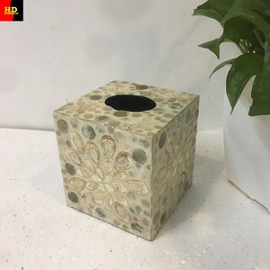 <b>Paper</b> <b>napkin</b> box with pearl shell 5 - Product Image 6
