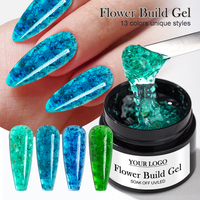 Gel d'extension 13 couleurs, Gel de construction effet fleur 15g, Gel de construction pour ongles 30g