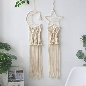Csja — attrape-rêve étoile-<span class=keywords><strong>lune</strong></span> personnalisable, décoration murale, Boho, en macramé tissé, pour chambre à coucher, salon, nouvelle collection <span class=keywords><strong>2022</strong></span>, W1286 - Product Image 2
