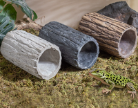 Caverne cachette pour reptiles, abri rond et durable pour baignade solaire, escalade et décoration paysagère