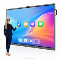 Prix d'usine, écran tactile 4K 65 75 85 108 pouces, logiciel multilingue, téléviseur intelligent LCD, tableau blanc interactif