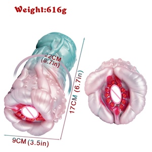 GEEBA Silicone Animal Style Male <b>Masturbator</b> Cup Realistic Vaginas Simulation Men Prostate Massage Pocket Pussy Sex Toys - Product Image 6