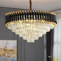 Lustre décoratif en cristal de luxe de l'Empire français pour lampe de salon plafond moderne simple chambre à coucher