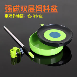 ถาดใส่เหยื่อแม่เหล็ก Baiyuan ขนาด 19 ซม. แบบสองชั้น วัสดุ ABS อุปกรณ์ตกปลาสำหรับตกปลาแบบลอยน้ำในน้ำจืด - Product Image 4