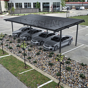 Système de carport solaire en alliage d'aluminium étanche pour entrepôt européen, montage au sol, application photovoltaïque pour stationnement de voitures et alimentation domestique - Product Image 4