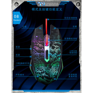 EWEADN T9 Gaming <b>Mouse</b> Wired 7 Buttons RGB Backlit Optical Right Hand Ergonomic - Product Image 4