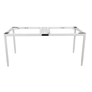 Four Legged Electric <b>Adjustable</b> Desk <b>Legs</b> White Metal Frame Minimalist Design Easy Installation <b>Table</b> Use - Product Image 5
