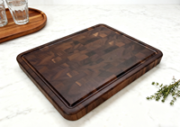 Michulin MCL800 luxe classique Extra épais fin grain bois de noyer planche à découper poignée intégrée bloc à découper durable