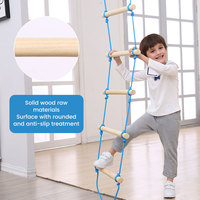 Escalera de Escalada ROPECUBE, Escalera Colgante para Entrenamiento Sensorial, Ejercicio Vestibular, Juguete para Pista de Obstáculos en Interiores y Exteriores