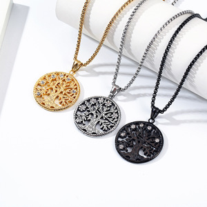 Nordic national culture Celtic Tree of Life necklace, minimalist niche trendy personality versatile protective pendant - Product Image 2