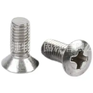 Technology Production Countersunk Flat Head Cross Stainless Steel Screws Recessed Bolts