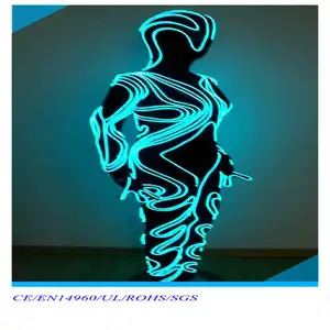 Traje de led de dança do palco sexy, fantasia de robô iluminação led