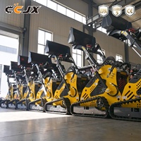Mini-chargeuse compacte robuste avec moteur diesel Kubota Euro5 EPA, équipée d'un broyeur forestier hydraulique pour l'élimination de la végétation