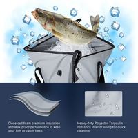 Grand sac isotherme étanche pour le transport du poisson, avec fermeture éclair et sangle détachable, idéal pour le poisson frais lors des sorties de pêche