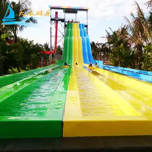 Hot Sale Customized Water Slide Equipment 3 Lanes 6 Lanes Rainbow Body Slide Aquatic Adults And Kids Park Slide