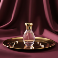 Bee Pieces Rouge à lèvres liquide en spray 120ml, coloré, métallique, à facettes, pour mariage, exquis, en flacon sphérique Devi, avec bouchon en liège et logo de parfum