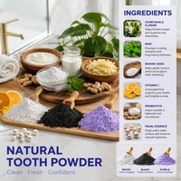 Ice Double Mint Teeth Whitening Powder Brighten Teeth Deep Cleaning Breath Freshening Gum Care Tooth Powder 80g