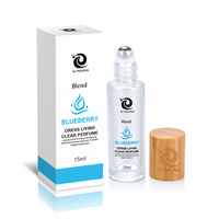 10ml clair Ambre Bleu Vert Rouge Rose Orange Roll on Parfum Verre Bouteille D'huile Essentielle avec Couvercle En Bambou et Roller Balls