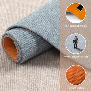 Tapis et Moquettes Jacquard Mur à Mur de Haute Qualité pour Maison, Chambre, Salle de Réunion, Hôtel, Bureau en Noir et Gris - Product Image 5