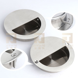 Stainless Steel Drawer Handle Round Concealed Recessed Minimalist Cabinet Knob Antirust JNT 217 - Product Image 2