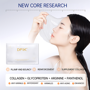 Máscara facial Coreana de hoja de oro de <span class=keywords><strong>24</strong></span> quilates con etiqueta privada, hoja de papel de aluminio de <span class=keywords><strong>24</strong></span> quilates, algas marinas, colágeno orgánico antiarrugas, cristal a base de hierbas - Product Image 2