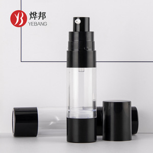 ขวดสุญญากาศ PP สีดำ 15 มล. ขวดใสสำหรับบรรจุเครื่องสำอาง สำหรับมอยเจอร์ไรเซอร์บำรุงผิวหน้า ชุดดูแลผิวสำหรับเดินทาง - Product Image 2