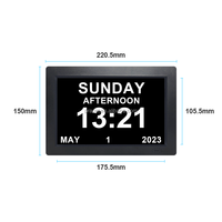 Benutzer definiertes neues Design Horizontale vertikale Anzeige Digitaler Kalender Tages uhr 8 "Zoll Dementi eklok für die Niederlande