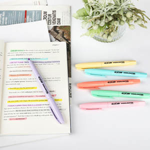 Gxin G-306000 Juego de 6 Marcadores Fluorescentes Personalizados de Color Pastel, Marcadores de Bolígrafo Mini de Bajo Olor para la Escuela y la Oficina - Product Image 2