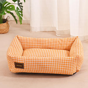 Gehele Seizoen Universele Kattenbedden Volledig Afneembaar Wasbaar Raster Klassiek Rechthoek Zomer Pet Sofa Levert Fabrikant Groothandel - Product Image 2