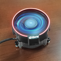 Am4 AM5 CPU Cooler Round Copper Radiator and LED Heatsink 12V Air Cooling Fan for PC Processors