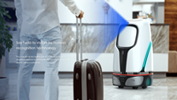 Robot Pengantar Makanan Hotel Pintar AI 2026, Robot Paket Gudang Komersial, Robot Layanan Fitur Iklan