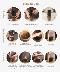 Portable Mini USB Espresso Broyage Brassage Tout-en-un Cafetière Goutteur Machine Moulin Automatique Électrique <span class=keywords><strong>Broyeur</strong></span> De Grains De <span class=keywords><strong>Café</strong></span> - Product Image 4