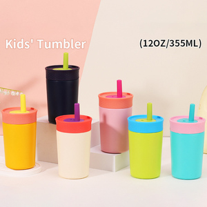 DD3606 Flexible Silicone Straw for Ow Kids <strong>Water</strong> <strong>Bottle</strong> 12oz Car Straight Cup <strong>Toddler</strong> Kids Insulation Stainless Steel Tumbler - Product Image 2