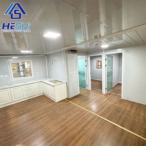 บ้านตู้คอนเทนเนอร์สำเร็จรูปแบบขยายได้30Ft 20Ft 40Ft เคลื่อนย้ายได้ห้องครัวห้องน้ำ prefab วิลล่าแบบพกพา