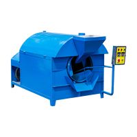 RVS trommel voedselroerder met elektrische verwarming, geschikt voor tarwebloem, maïs, melk, sojabonen, noten, water en fruit.