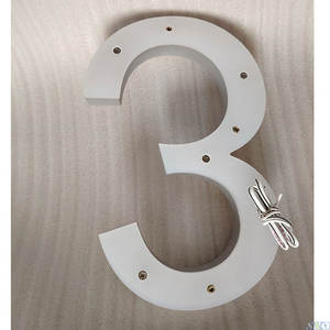 Letrero de metal cortado con láser de alta calidad, letras de negocios, número de casa retroiluminado con pintura plateada mate para uso de la empresa - Product Image 6