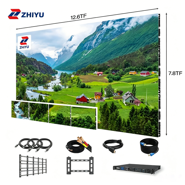 Shenzhen Factory Direct Sales 4K GOB 7680Hz Full Color Indoor Video Wall P1.8/P2/P2.5 HDR10+ Adobe RGB 98% 16-Bit 1000cd 5-Year