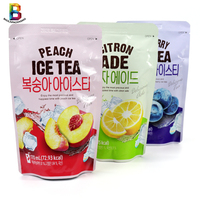170ml 200ml 150ml Plastique Feuille d'Aluminium Zip Top Pouch Fournisseur Outdoor Portable Drink Ice Tea Filling Stand up Pouches