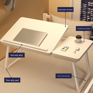 Escritorio plegable portátil para el hogar y la Oficina, cama con mesa de comedor perezosa, escritorio portátil de Material MDF de Metal para espacios pequeños - Product Image 2