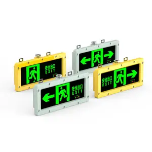 Hot selling ATEX 220vac explosion proof LED exit sign 90 mins emergency lamp indicator light