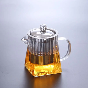 Teiera Quadrata <span class=keywords><strong>in</strong></span> Vetro Borosilicato da 350ml, 550ml, 750ml, 950ml <span class=keywords><strong>con</strong></span> Infusore <span class=keywords><strong>in</strong></span> Acciaio Inox - Offerta Speciale - Product Image 6