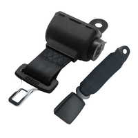 Ceinture de sécurité rétractable en acier à 2 points Sainuo pour voitures et chariots élévateurs - Compatible avec les autobus scolaires, les camions et les voiturettes de golf