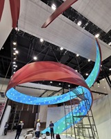 Écran LED incurvé flexible pleine couleur 16:9, panneaux d'écran vidéo LED pliables, écran LED intelligent 2,5 mm, écran LED souple, écran LED extérieur, SDK OEM