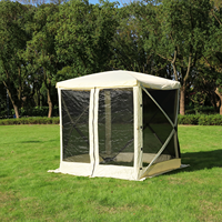 Tente moustiquaire carrée pour l'extérieur, jardin, pique-nique, tente portable, auvent ventilé, abri en maille pour le camping, protection solaire